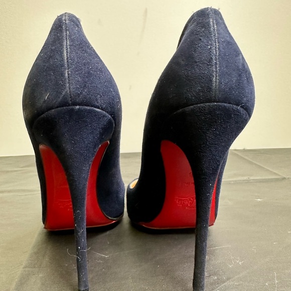 Christian Louboutin Suede So Kate 120 Navy Size 38. - Picture 4 of 6